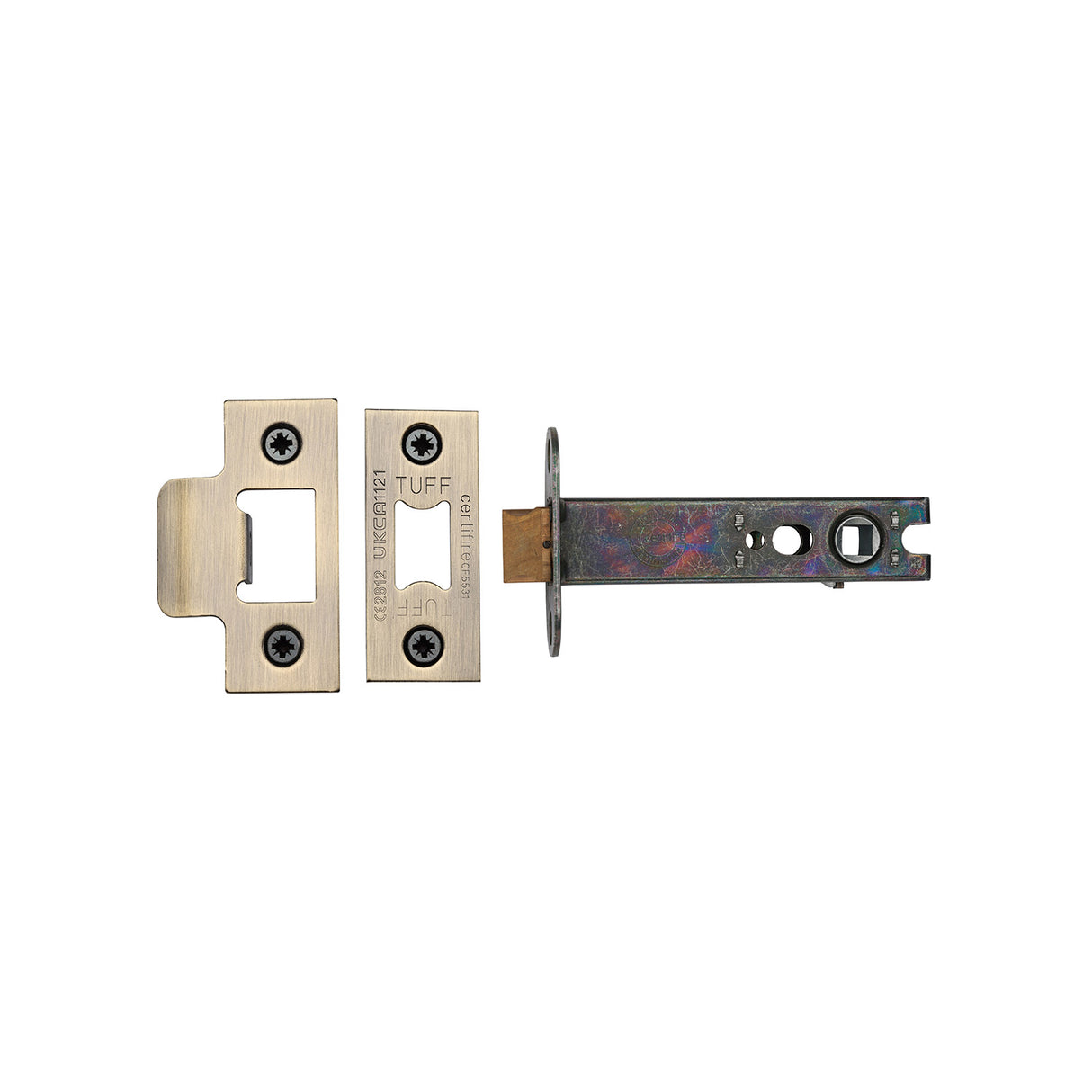 High quality image of the CE Heavy Duty Tubular Latch 4" Antique Finish | Sku. lal0138-at | Discounted prices available from Trade Door Handles