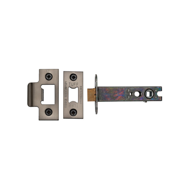 High quality image of the CE Heavy Duty Tubular Latch 4" Matt Bronze Finish | Sku. lal0138-mb | Discounted prices available from Trade Door Handles