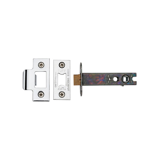 High quality image of the CE Heavy Duty Tubular Latch 4" Pol.Chrome/Nickel Finish | Sku. lal0138-pc-pn | Discounted prices available from Trade Door Handles