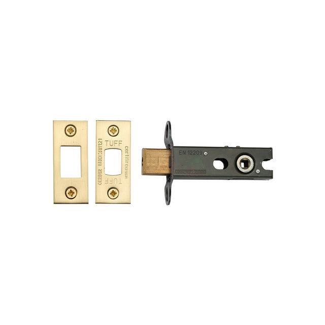High quality image of the CE Tubular Deadbolt 3" Satin Brass Finish | Sku. lal0276-sb | Discounted prices available from Trade Door Handles