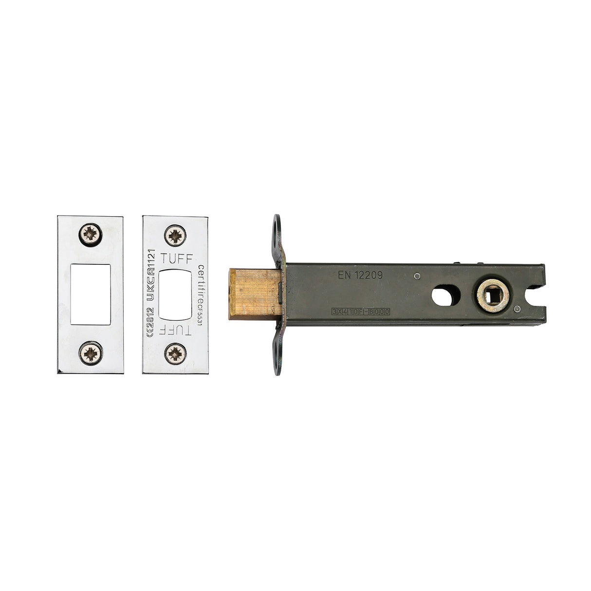High quality image of the CE Tubular Deadbolt 4 Polished Chrome/Nickel Finish
 | Sku. lal0277-pc-pn | Discounted prices available from Trade Door Handles