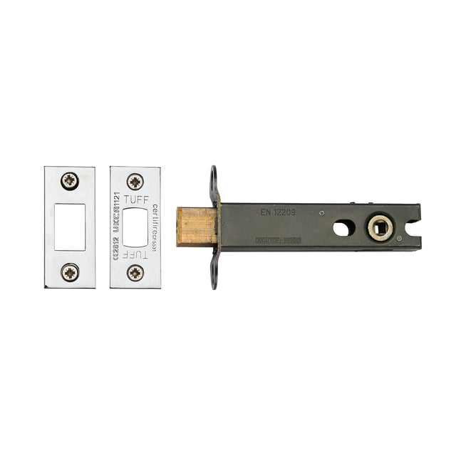 High quality image of the CE Tubular Deadbolt 4 Polished Chrome/Nickel Finish
 | Sku. lal0277-pc-pn | Discounted prices available from Trade Door Handles