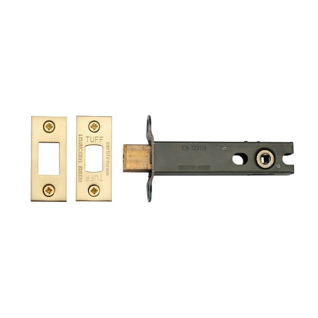 High quality image of the CE Tubular Deadbolt 4" Satin Brass Finish | Sku. lal0277-sb | Discounted prices available from Trade Door Handles
