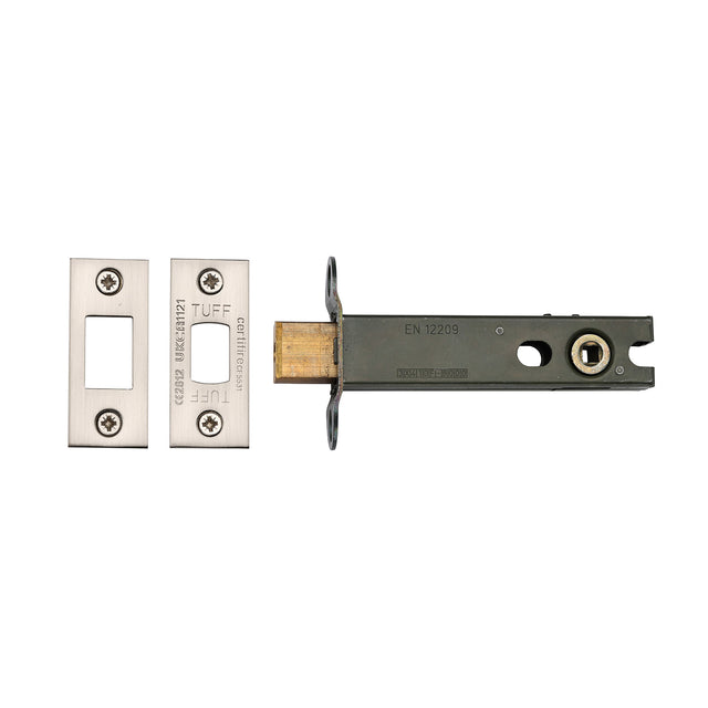 High quality image of the CE Tubular Deadbolt 4 Satin Nickel/Chrome Finish
 | Sku. lal0277-sn-sc | Discounted prices available from Trade Door Handles