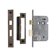 High quality image of the CE 3 Lever Bathroom Lock 2 1/2" Matt Bronze Finish | Sku. lal1422-mb | Discounted prices available from Trade Door Handles