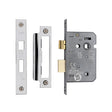 High quality image of the CE 3 Lever Bathroom Lock 2 1/2" Polished Chrome/Nickel Finish | Sku. lal1422-pc-pn | Discounted prices available from Trade Door Handles