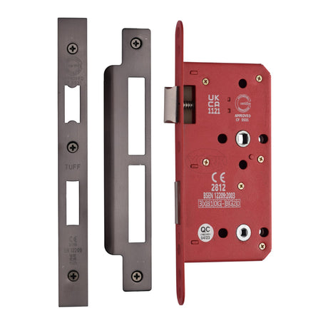 High quality image of the CE Bathroom Lock (78mm Centre) Matt Bronze Finish | Sku. lal1625-mb | Discounted prices available from Trade Door Handles