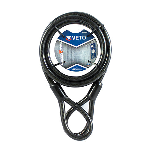 This is an image of Timco - Looped Security Cable 15mm x 3m (1 Each Backing Card) LC3000