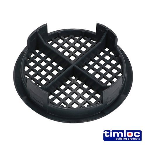 This is an image of Timco - Timloc Push-in Soffit Vent - Grey - 1139 70mm (10 Pieces Bag) LOC1139