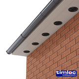 This is an image of Timco - Timloc Push-in Soffit Vent - Grey - 1139 70mm (10 Pieces Bag) LOC1139