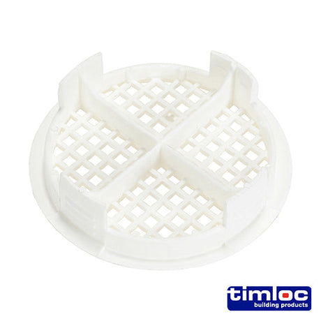 This is an image of Timco - Timloc Push-in Soffit Vent - White - 1140 70mm (10 Pieces Bag) LOC1140