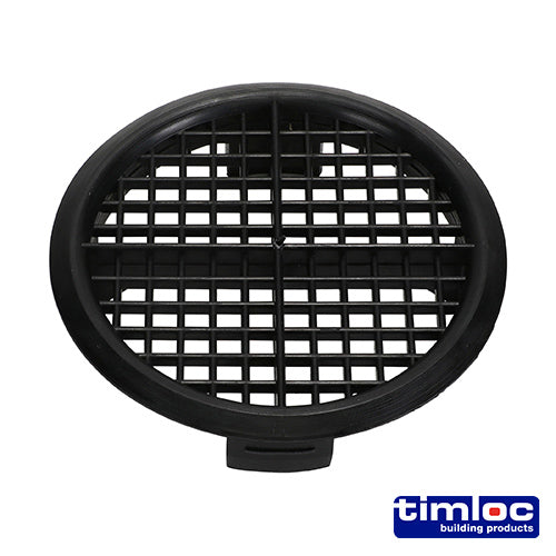 This is an image of Timco - Timloc Push-in Soffit Vent - Black - 1141 70mm (10 Pieces Bag) LOC1141