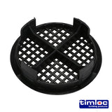 This is an image of Timco - Timloc Push-in Soffit Vent - Black - 1141 70mm (10 Pieces Bag) LOC1141