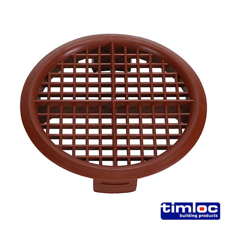 This is an image of Timco - Timloc Push-in Soffit Vent - Brown - 1142 70mm (10 Pieces Bag) LOC1142