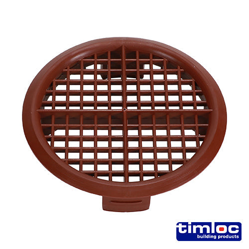 This is an image of Timco - Timloc Push-in Soffit Vent - Brown - 1142 70mm (10 Pieces Bag) LOC1142