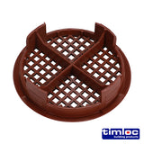 This is an image of Timco - Timloc Push-in Soffit Vent - Brown - 1142 70mm (10 Pieces Bag) LOC1142