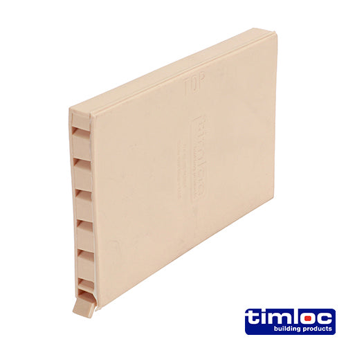 This is an image of Timco - Timloc Cavity Wall Weep Vent - Buff - 1143BU 65 x 10 x 100mm (50 Pieces Box) LOC1143BU