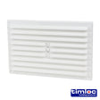 This is an image of Timco - Timloc Internal Plastic Hit and Miss Louvre Grille Vent - White - 1209W 260 x 170mm (1 Each Bag) LOC1209W