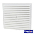 This is an image of Timco - Timloc Internal Plastic Hit and Miss Louvre Grille Vent - White - 1210W 260 x 235mm (1 Each Bag) LOC1210W