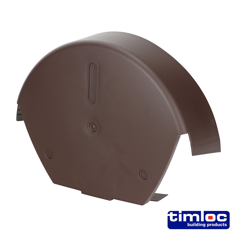 This is an image of Timco - Universal 1/2 Round Cap Brown 280 x 145mm (1 Each Bag) LOC99112