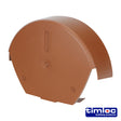 This is an image of Timco - Universal 1/2 Rnd. Cap Terracotta 280 x 145mm (1 Each Bag) LOC99114