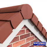 This is an image of Timco - Timloc Ambi-Verge Universal Dry Fix Verge System - Brown - 99142 420 x 140/170mm (20 Pieces Box) LOC99142