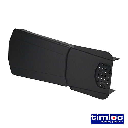 This is an image of Timco - Timloc Ambi-Verge Universal Dry Fix Verge System - Black - 99143 420 x 140/170mm (20 Pieces Box) LOC99143