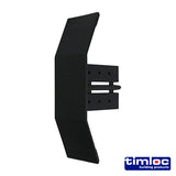 This is an image of Timco - Timloc Ambi-Verge Eaves Starter - Black - 99154 155 x 105mm (1 Each Bag) LOC99154