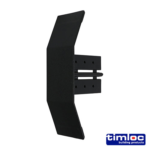 This is an image of Timco - Timloc Ambi-Verge Eaves Starter - Black - 99154 155 x 105mm (1 Each Bag) LOC99154