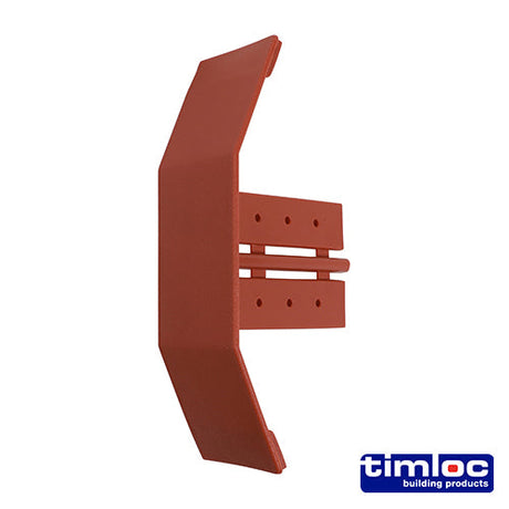 This is an image of Timco - Timloc Dry Verge Eaves Starter - Terracotta - 99156 155 x 105mm (1 Each Bag) LOC99156