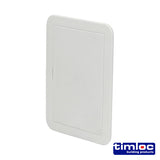 This is an image of Timco - Timloc Access Panel - Plastic - Clip Fit - White - AP110 115 x 165mm (1 Each Bag) LOCAP110