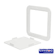 This is an image of Timco - Timloc Access Panel - Plastic - Clip Fit - White - AP200 205 x 205mm (1 Each Bag) LOCAP200