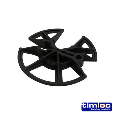 This is an image of Timco - Insulation Retaining Discs - Black 65mm Dia (250 Pieces Bag) LOCIRD65BL