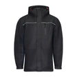 This is an image of Timco - Waterproof Lined Rain Jacket - Black X Large (1 Each Bag) LRJ1001XL