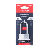 This is an image of Timco - Laminated Padlock Long Shackle 40mm (1 Each Blister Pack) LSP40L