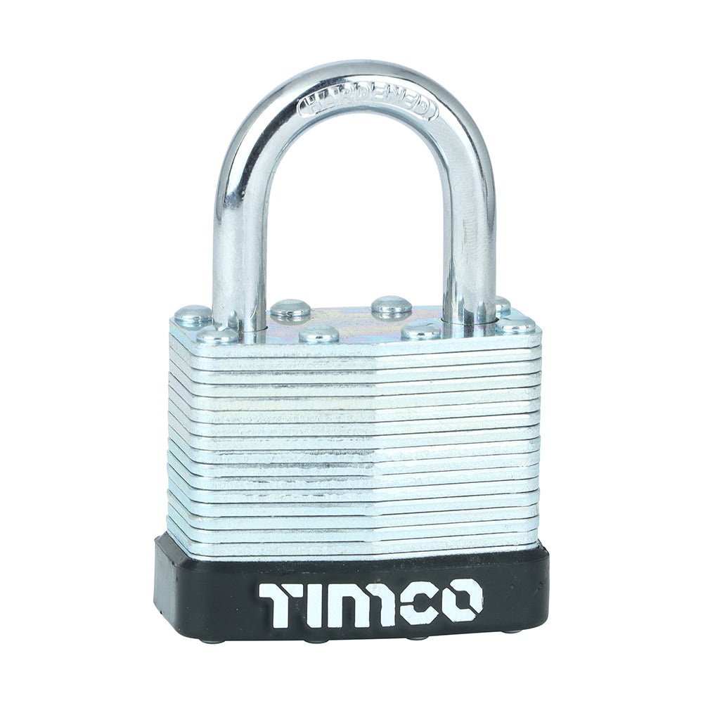 This is an image of Timco - Laminated Padlock 40mm (1 Each Backing Card) LSP40