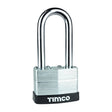 This is an image of Timco - Laminated Padlock Long Shackle 50mm (1 Each Blister Pack) LSP50L