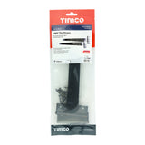 This is an image of Timco - Pair of Light Tee Hinges - Black 8" (1 Pairs TIMbag) LTH8B