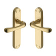 High quality image of the Heritage Brass Door Handle Lever Latch Luna Design Satin Brass Finish | Sku. lun5310-sb | Discounted prices available from Trade Door Handles