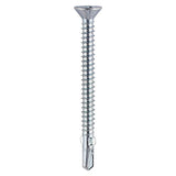 This is an image of Timco - Metal Construction Timber to Light Section Screws - Countersunk - Wing-Tip - Self-Drilling - Zinc 5.5 x 50mm - (150 PCS TIMbag) LW50BB