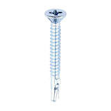 This is an image of Timco - Metal Construction Timber to Light Section Screws - Countersunk - Wing-Tip - Self-Drilling - Zinc 5.5 x 50mm - (200 PCS Box) LW50B