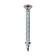 This is an image of Timco - Metal Construction Timber to Light Section Screws - Countersunk - Wing-Tip - Self-Drilling - Zinc 5.5 x 65mm - (200 PCS Box) LW65B