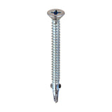 This is an image of Timco - Metal Construction Timber to Light Section Screws - Countersunk - Wing-Tip - Self-Drilling - Zinc 5.5 x 65mm - (200 PCS Box) LW65B
