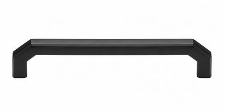 M.Marcus Cabinet Pull Angular Design 128mm CTC Matt Black Rustic Iron