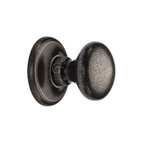 High quality image of M.Marcus - Rustic Pewter Round Centre Door Knob 3" | Sku. rpw901 | available from Trade Door Handles.