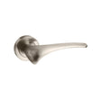Quality image of Mediterranean Marseille Lever Door Handle on Round Rose - Satin Nickel | Sku. m70sn | available from Trade Door Handles.