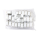 This is an image of Timco - Magnetic Catches - White 4kg - (100 PCS Bag) MC4BG