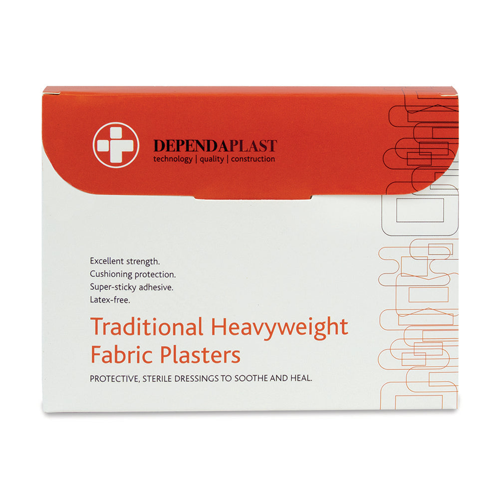 This is an image of Timco - Fabric Plasters - Heavyweight Assorted (100 Pieces Box) MED2210