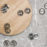 Quality image of Mediterranean Euro Escutcheons on Round Rose - Satin Nickel | Sku. mescesn | available from Trade Door Handles.