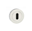 Quality image of Mediterranean Key Escutcheons on Round Rose - Polished Chrome | Sku. mesckcp | available from Trade Door Handles.
